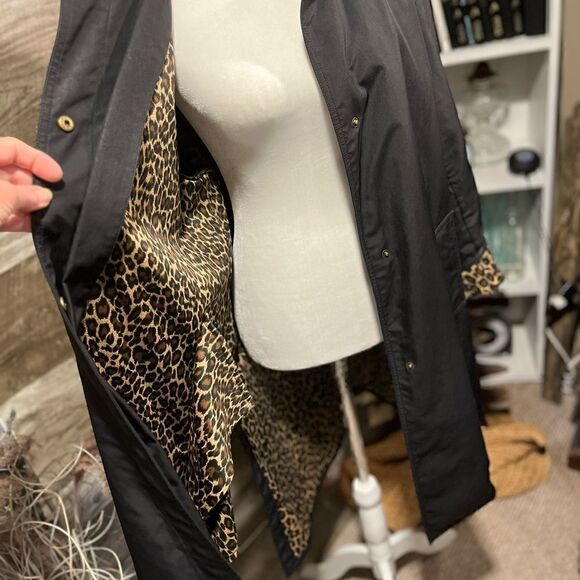 Ultex Design leopard lined 3/4 length raincoat - Picture 6 of 9